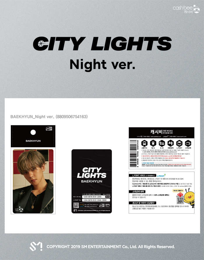 BAEK HYUN - Cashbee Traffic Card (NIGHT VER.)