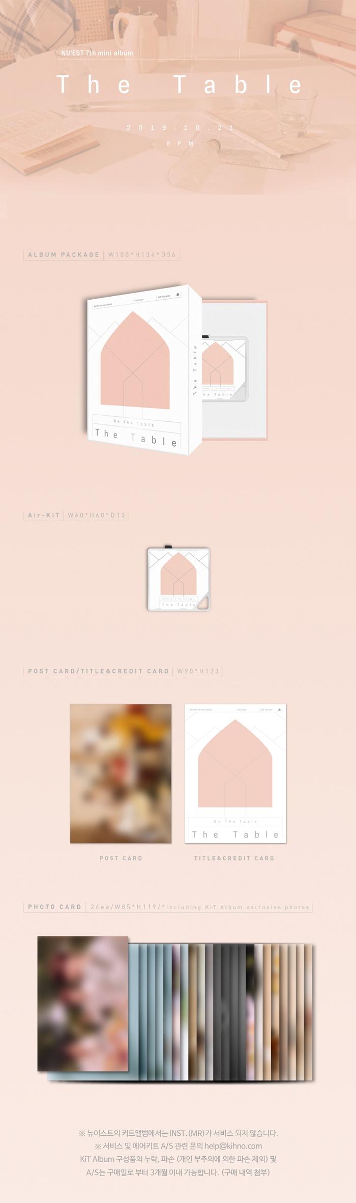 NU'EST - 7th Mini [The Table] Kit Album
