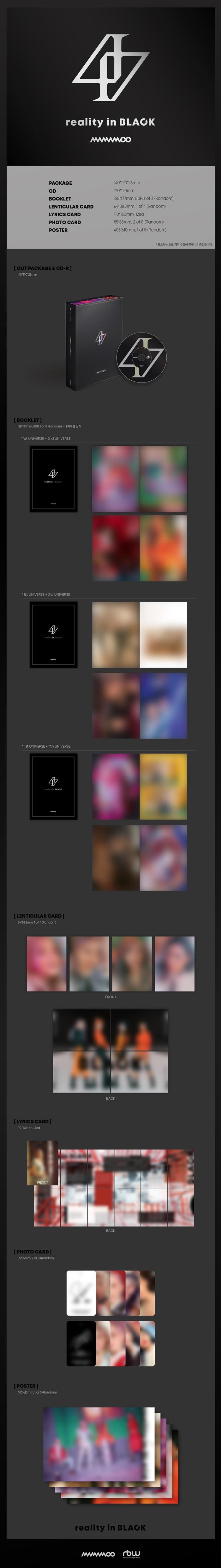 Mamamoo - Vol.2 [reality in BLACK] (Out Box Damaged)
