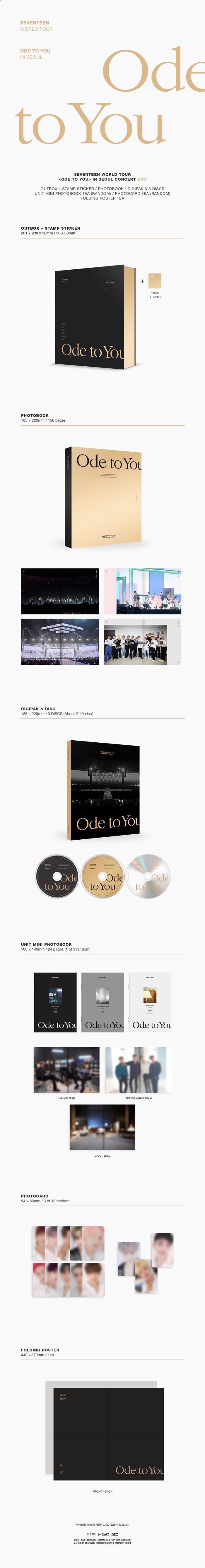 SEVENTEEN - SEVENTEEN WORLD TOUR [ODE TO YOU] IN SEOUL DVD (3 DISC)