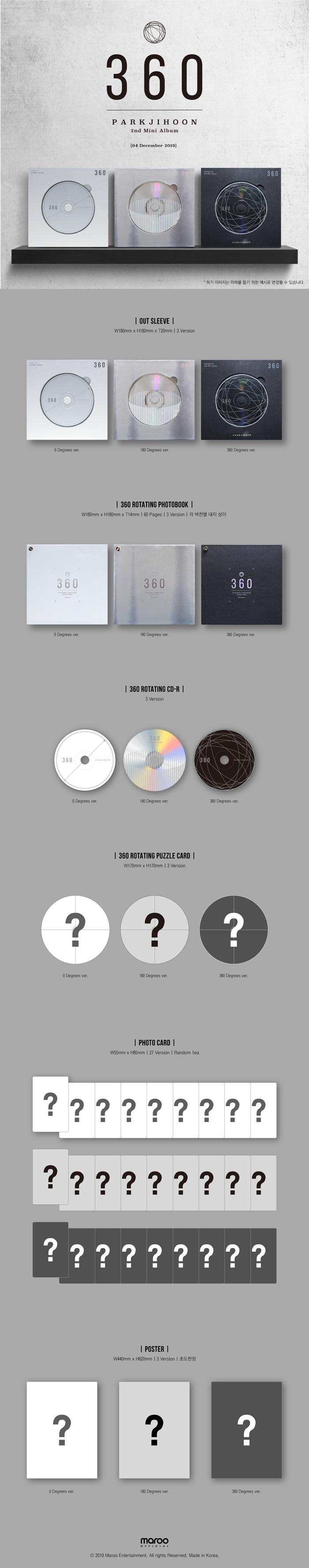 Park Ji Hoon - Mini Album Vol.2 [360] (Random ver.)