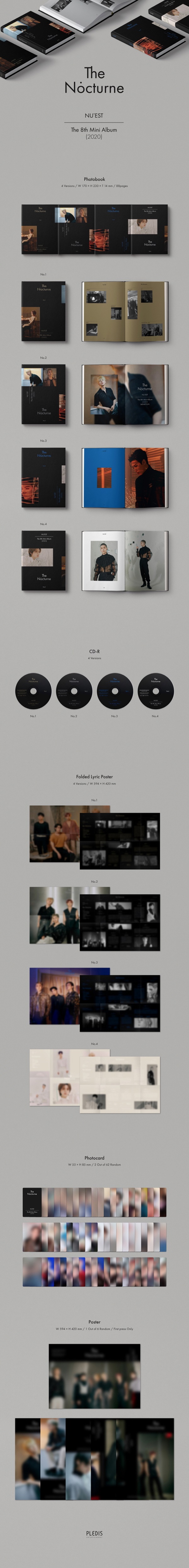 NUEST -8th Mini Album Vol.8 [The Nocturne] Random ver.
