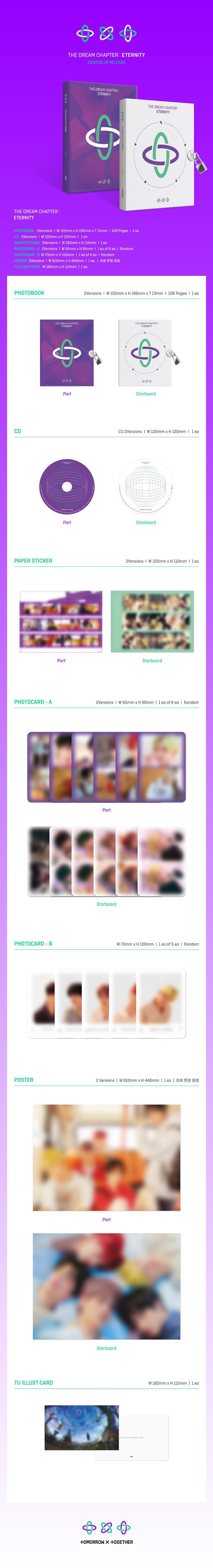 TOMORROW X TOGETHER (TXT) - 2nd Mini Album [The Dream Chapter : ETERNITY] (Random Ver.)
