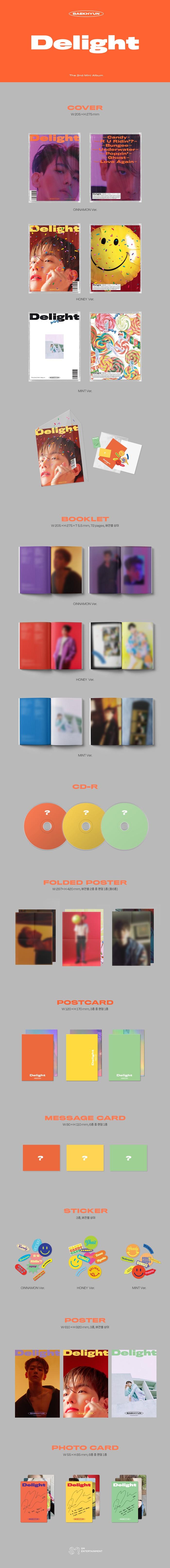 BAEK HYUN - 2nd Mini [Delight] (Cover random)