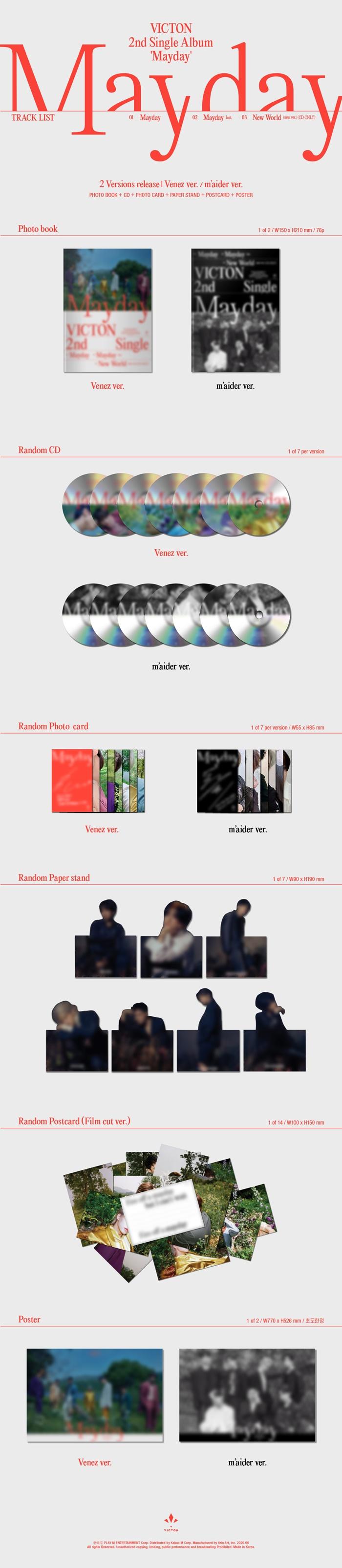 VICTON - 2nd Single [Mayday] (Random ver)