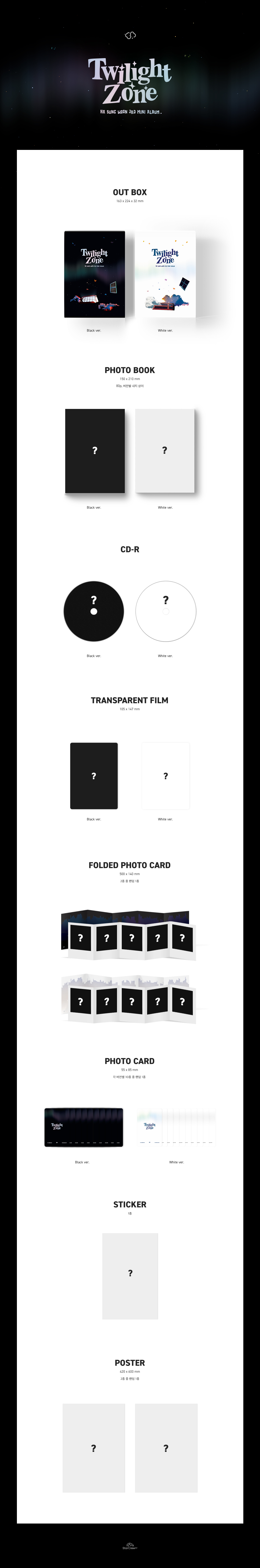 Ha Sung Woon - 3rd Mini [Twilight Zone] (A:Black / B:White ver.)