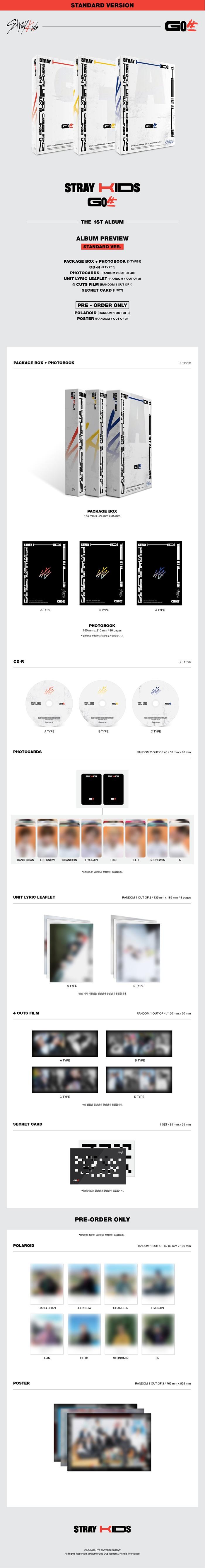 Stray Kids - 1st Album [GO生] (Standard Edition) (Random ver.)
