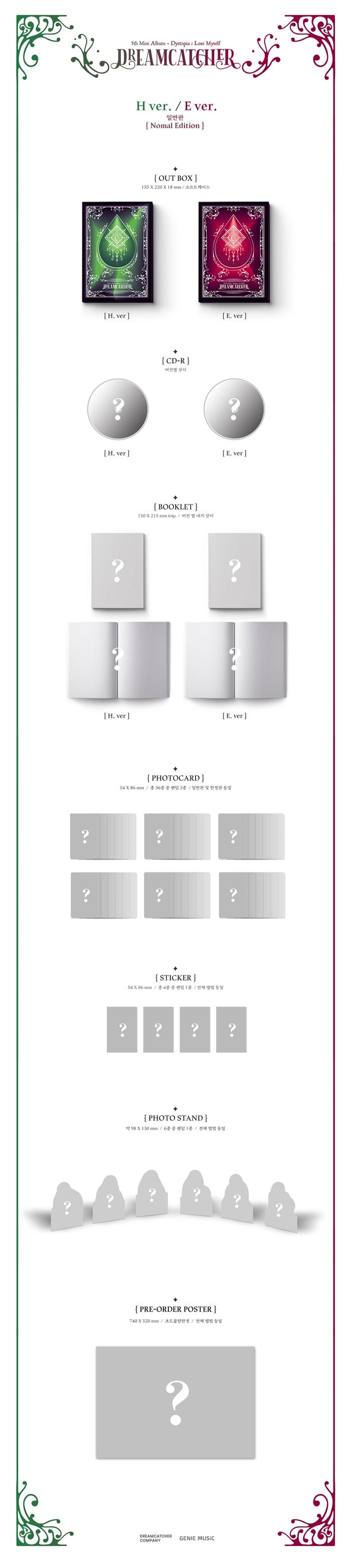 DREAMCATCHER - Vol.5 Mini [Dystopia : Lose Myself] (Random ver) Normal Edition
