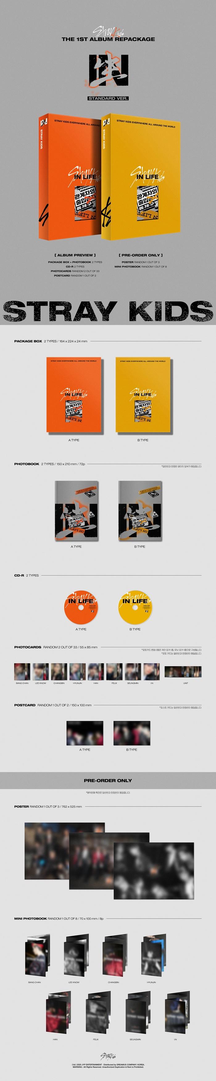 Stray Kids - 1st Album Repackage [IN生 (IN LIFE)] (Random Ver.)