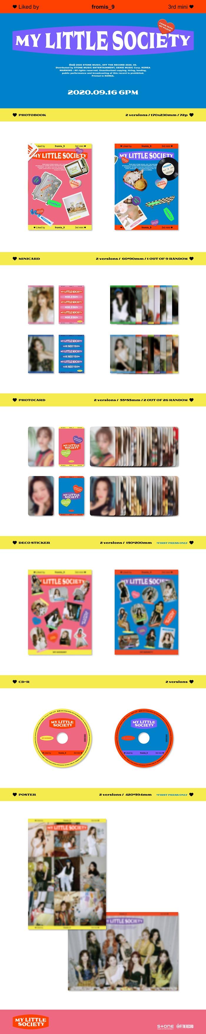 FROMIS_9 - 3rd Mini [MY LITTLE SOCIETY] (Random Ver.)