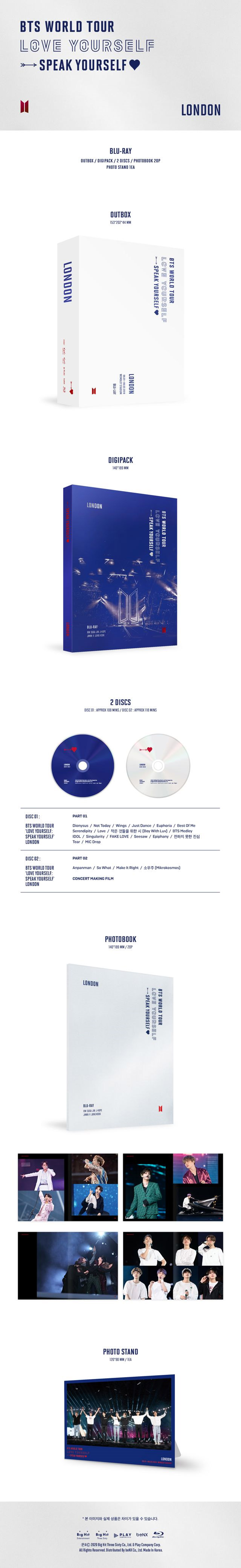 BTS - WORLD TOUR [LOVE YOURSELF: SPEAK YOURSELF] LONDON BLU-RAY