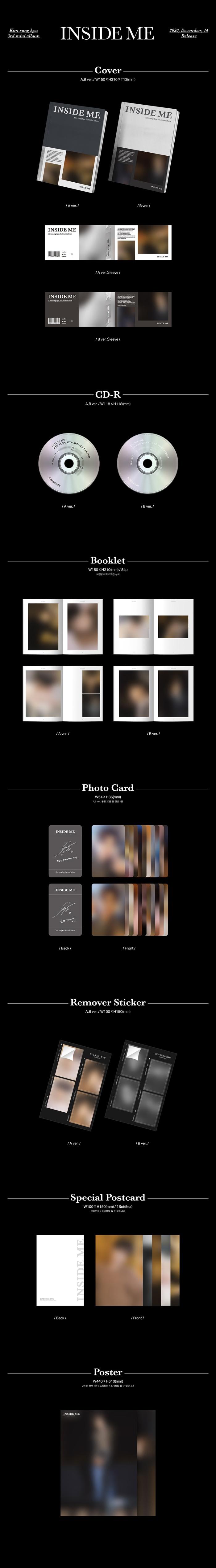 KIM SUNG KYU - 3rd Mini [INSIDE ME] (Random ver.)