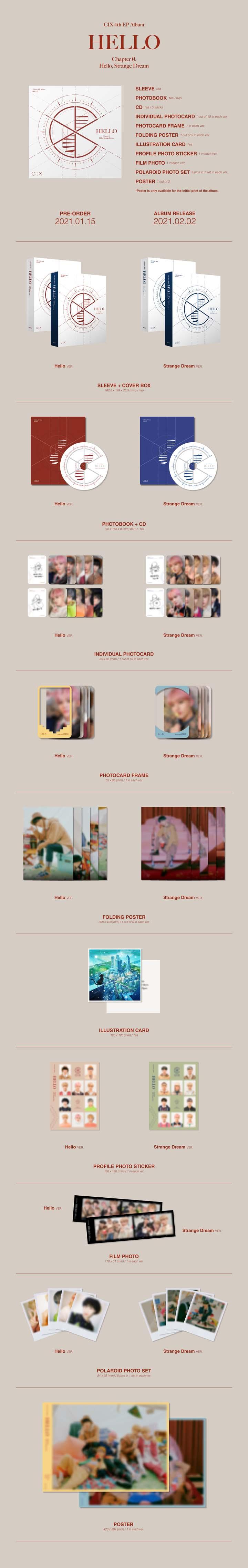 CIX - 4th EP [HELLO Chapter Ø. Hello, Strange Dream] (Random Ver.)