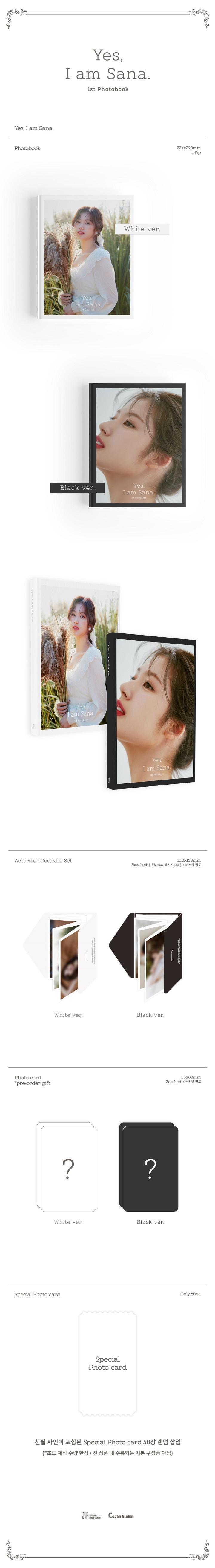 Sana (TWICE) - 1st PHOTOBOOK [Yes, I am Sana] (White Ver.)