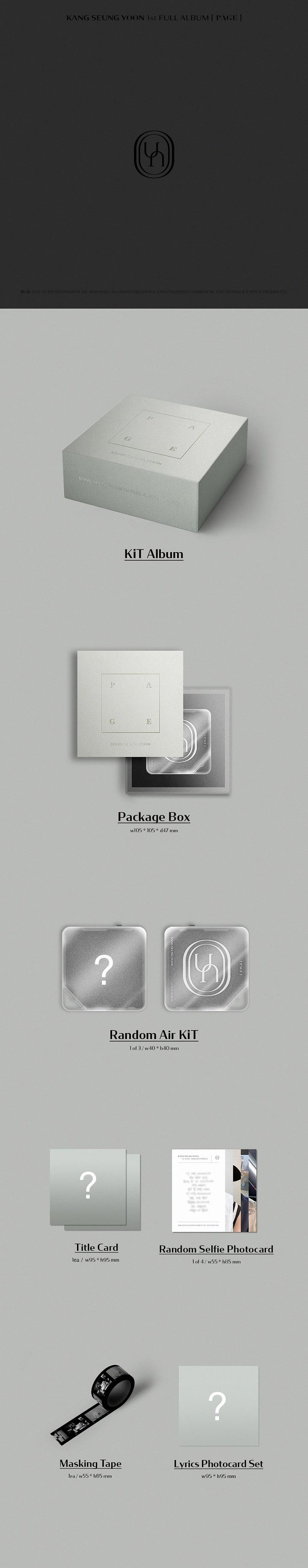 [KiT] KANG SEUNG YOON - 1st FULL ALBUM [PAGE] KiT ALBUM