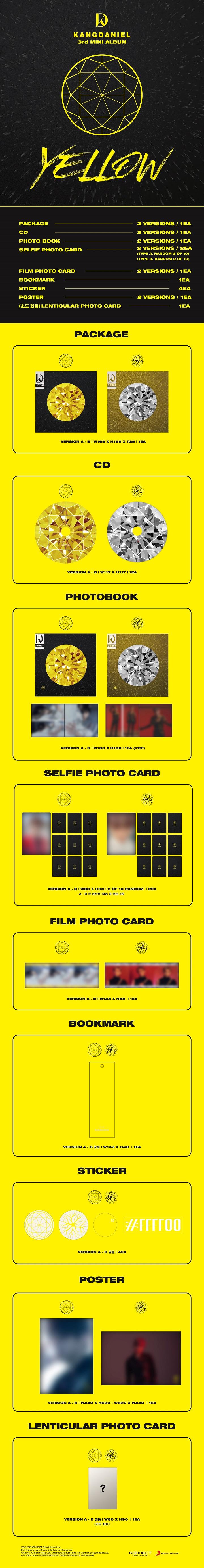KANG DANIEL - Album [YELLOW] Random Ver.