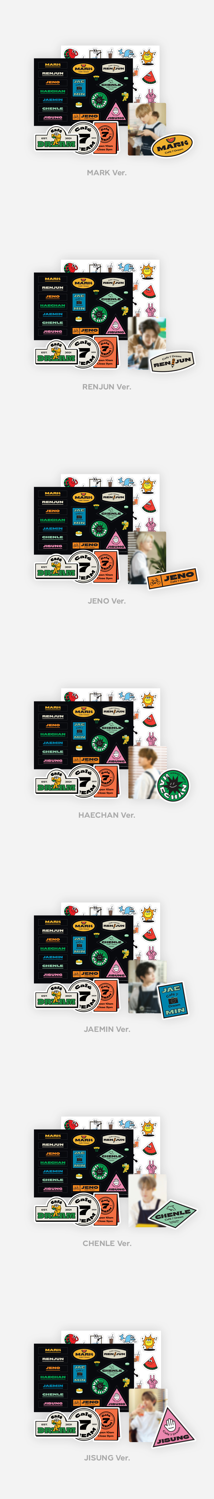 NCT DREAM - LUGGAGE STICKER SET - Café 7 DREAM