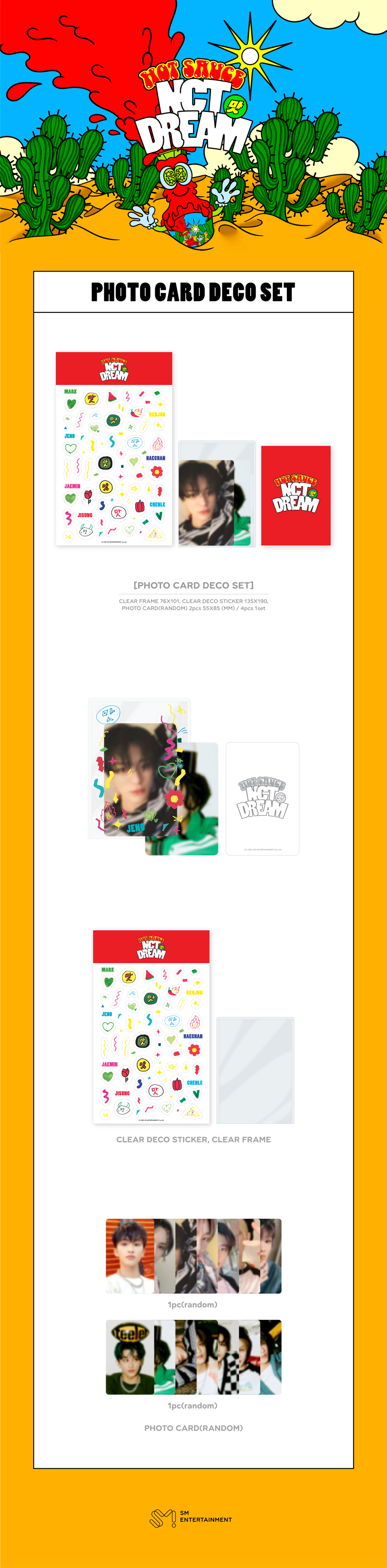 NCT DREAM - PHOTO CARD DECO SET [Hot Sauce]