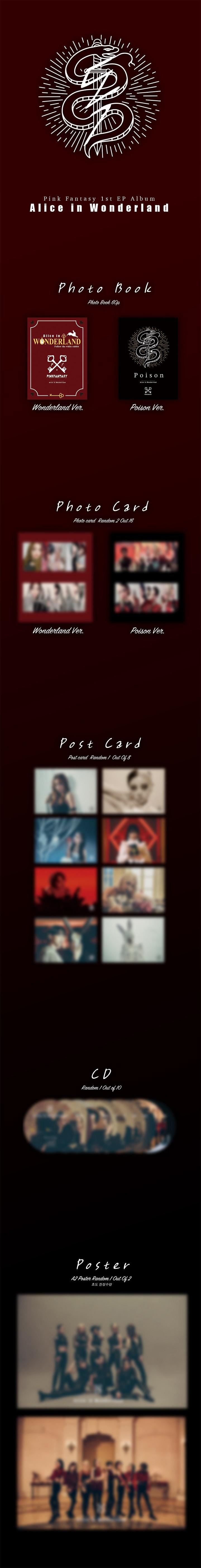 PINKFANTASY - 1st EP [Alice in Wonderland] (Random Ver.)