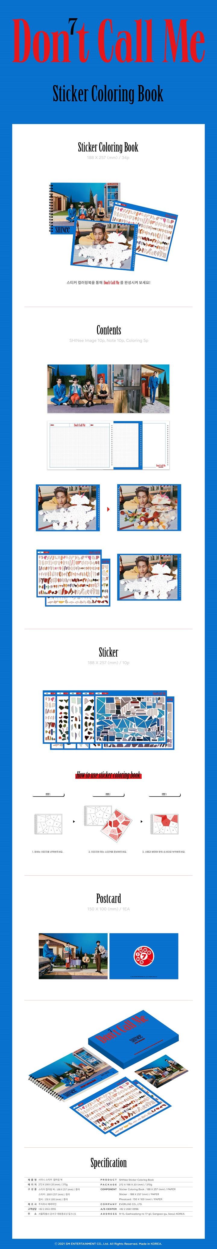 SHINee - STICKER COLORING BOOK