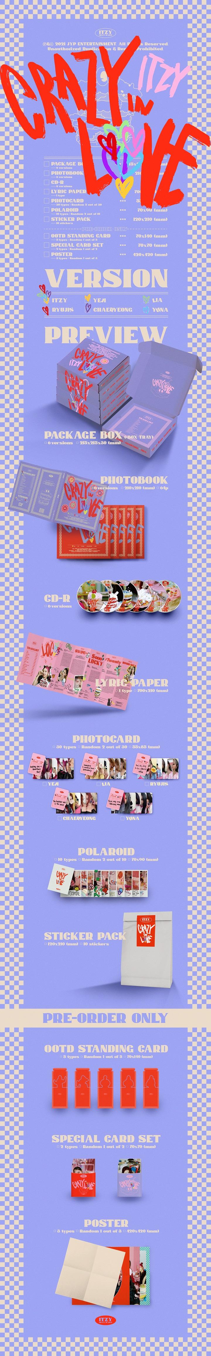 ITZY - Vol. 1 [CRAZY IN LOVE] Random Ver.