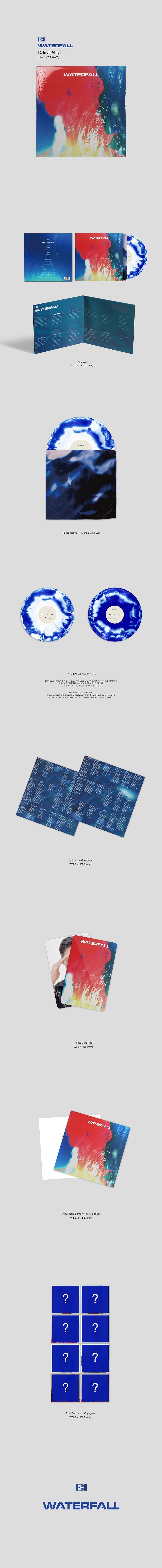 B.I - 1st Full Album [WATERFALL] LP Ver.