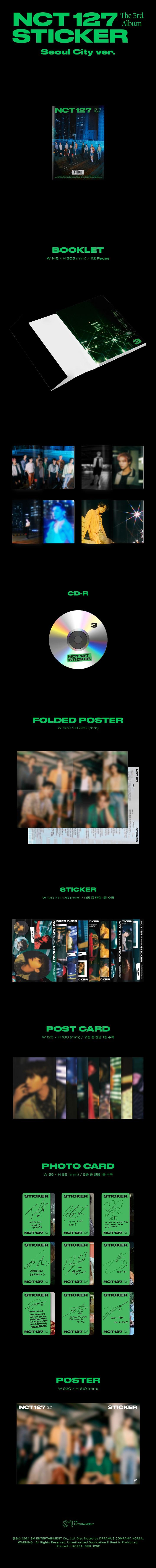 NCT 127 - Vol.3 [Sticker] Seoul City Ver