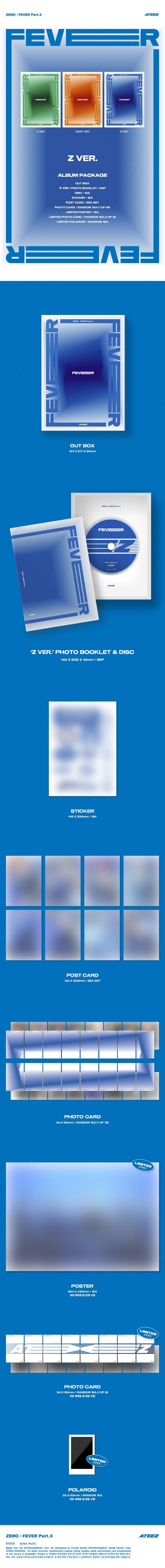 ATEEZ – 6 th Mini [ZERO : FEVER Part.3] Random Ver.