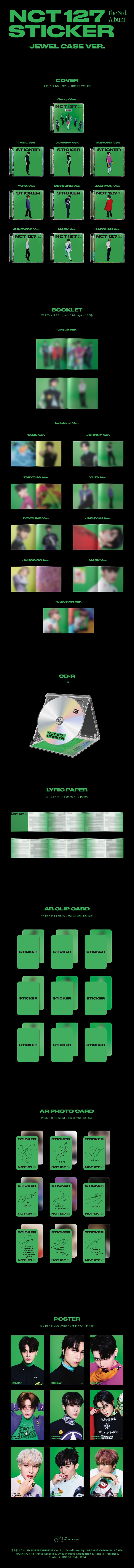 NCT 127 - Vol.3 [Sticker] Jewel Case Ver.(Cover Random)