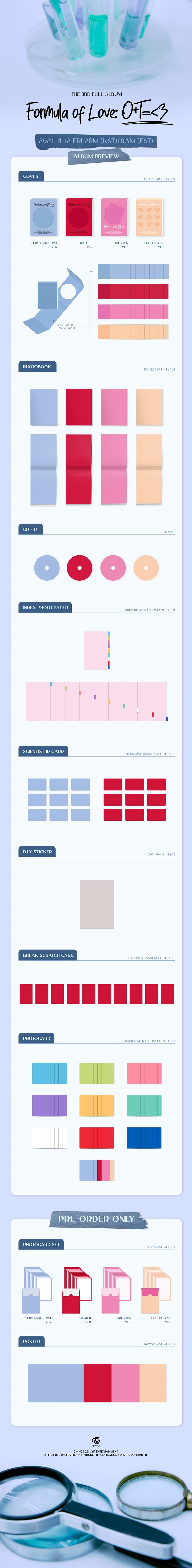 TWICE - Vol.3 [Formula of Love: O+T=<3] (Random Ver.)
