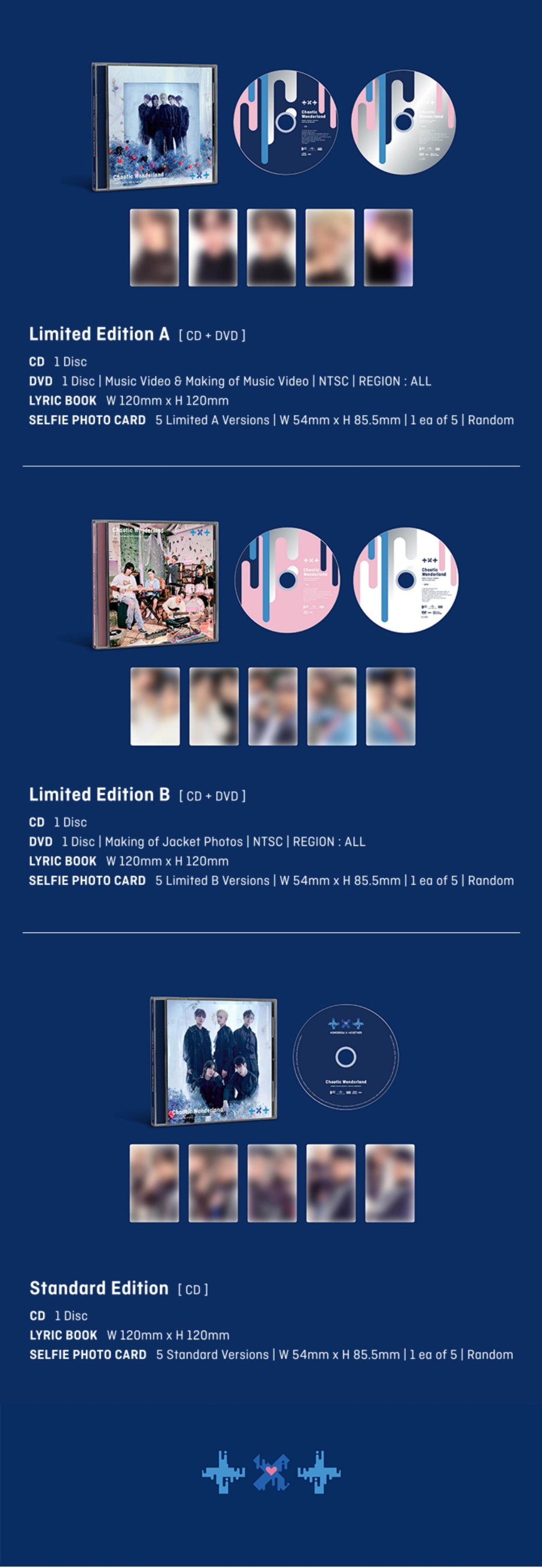 TXT - [Chaotic Wonderland] SET (3pcs) Japanese ver.