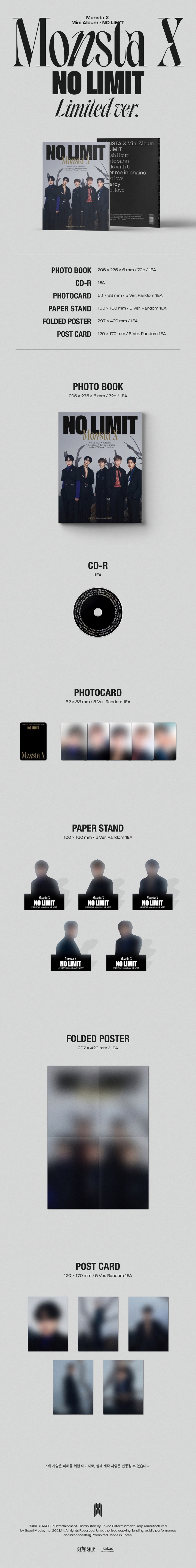 MONSTA X - 10th Mini [NO LIMIT] Limited Ver