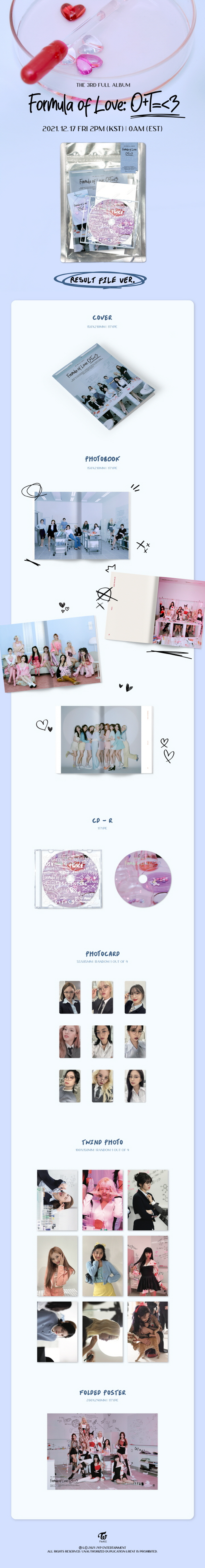 TWICE - Vol.3 [Formula of Love:O+T=<3] Result file ver