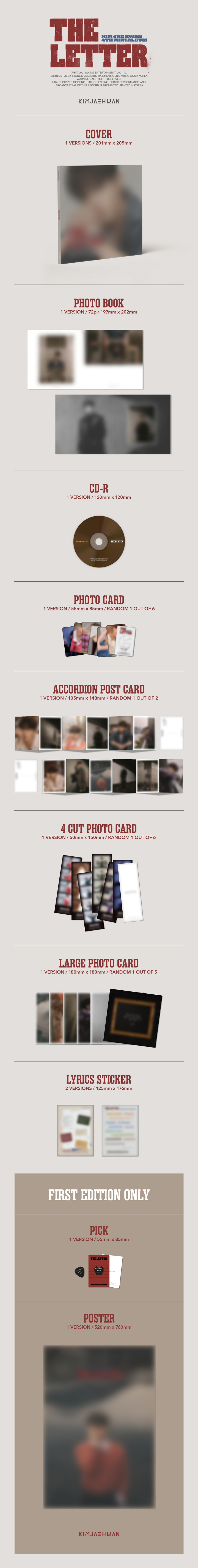 KIM JAE HWAN - 4th Mini [THE LETTER]