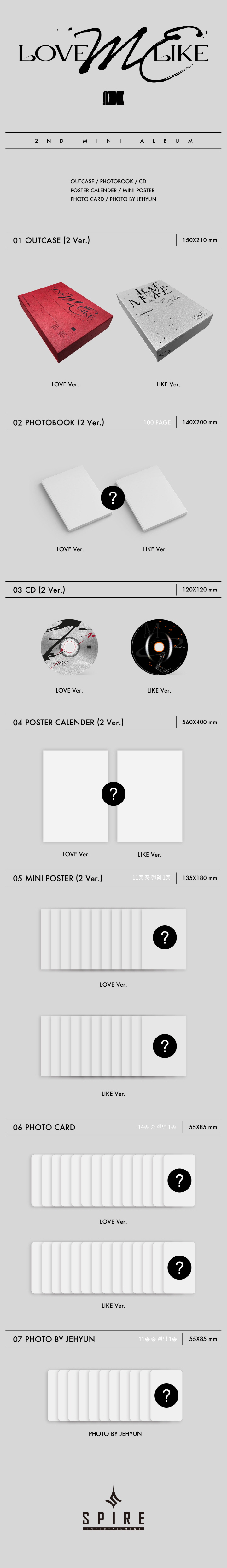 OMEGA X - 2ND MINI [LOVE ME LIKE] Random Ver.