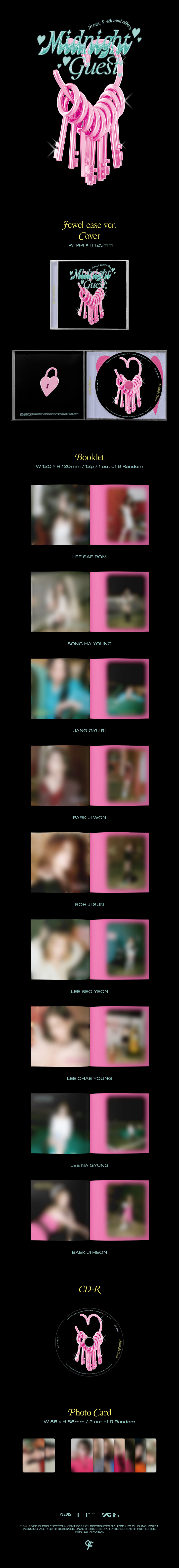 fromis_9 - 4th Mini Album [Midnight Guest] (Jewel case ver) (Random ver.)