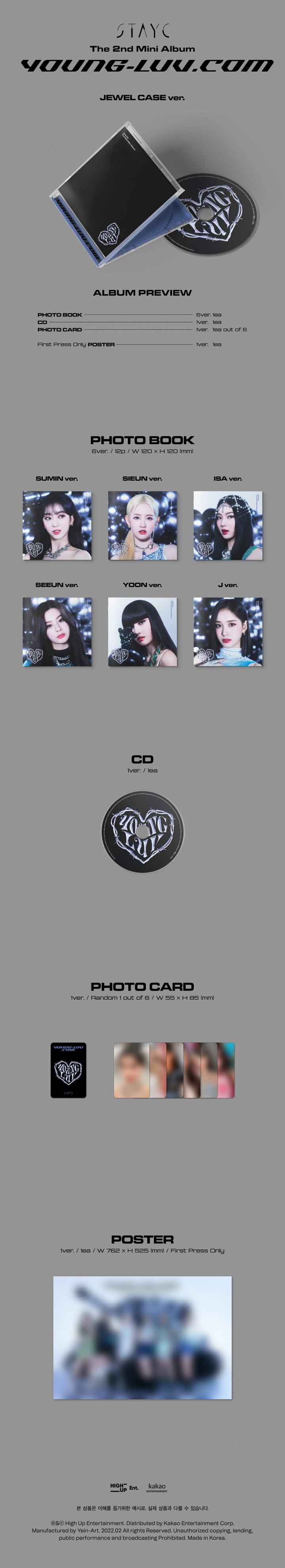 STAYC - 2nd Mini YOUNG-LUV.COM (JEWEL CASE Ver)