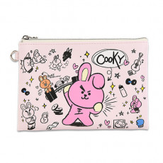 BT21 - FLAT PU POUCH S [DOODLE]