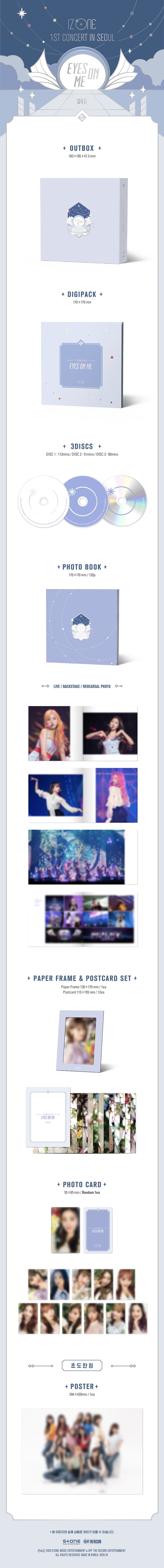 IZ*ONE - 1ST CONCERT IN SEOUL [EYES ON ME] DVD (3 DISC)