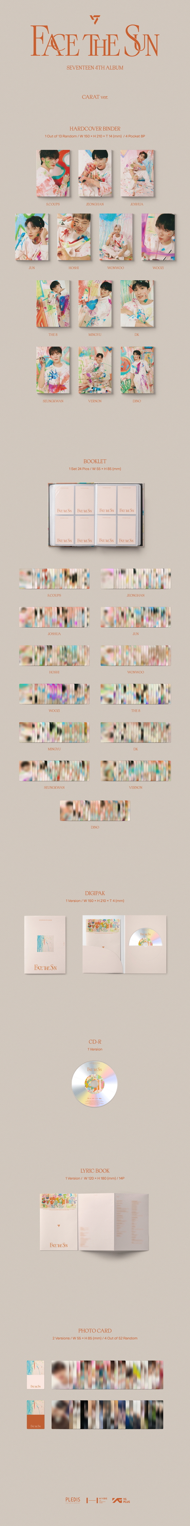 SEVENTEEN - 4th Album [Face the Sun] CARAT ver (Random ver.)