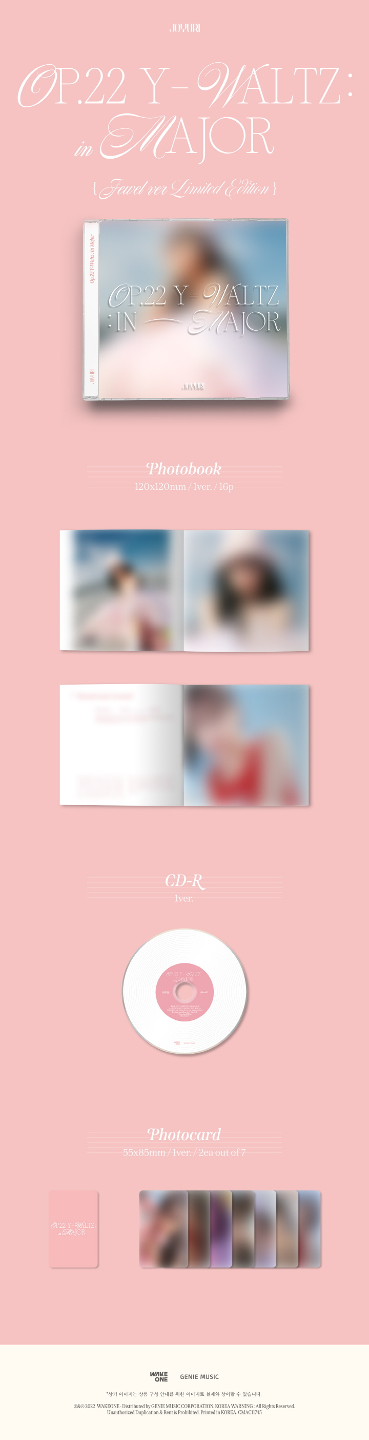 JoYuRi - 1st Mini Album[Op.22 Y-Waltz : in Major] Jewel ver. (Limited Edition)