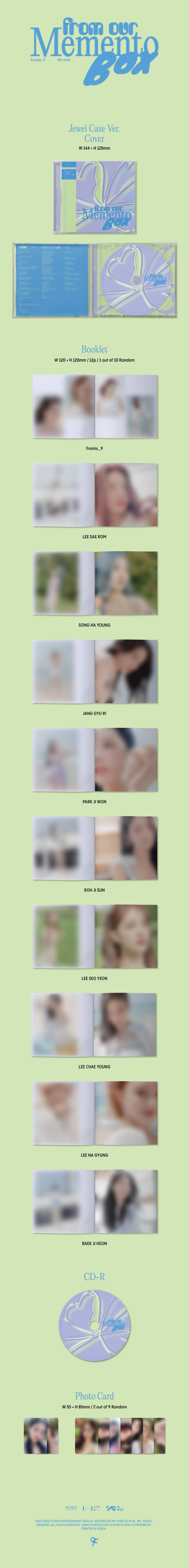 Fromis_9 - 5th Mini Album [ from our Memento Box] Jewel Random Ver.