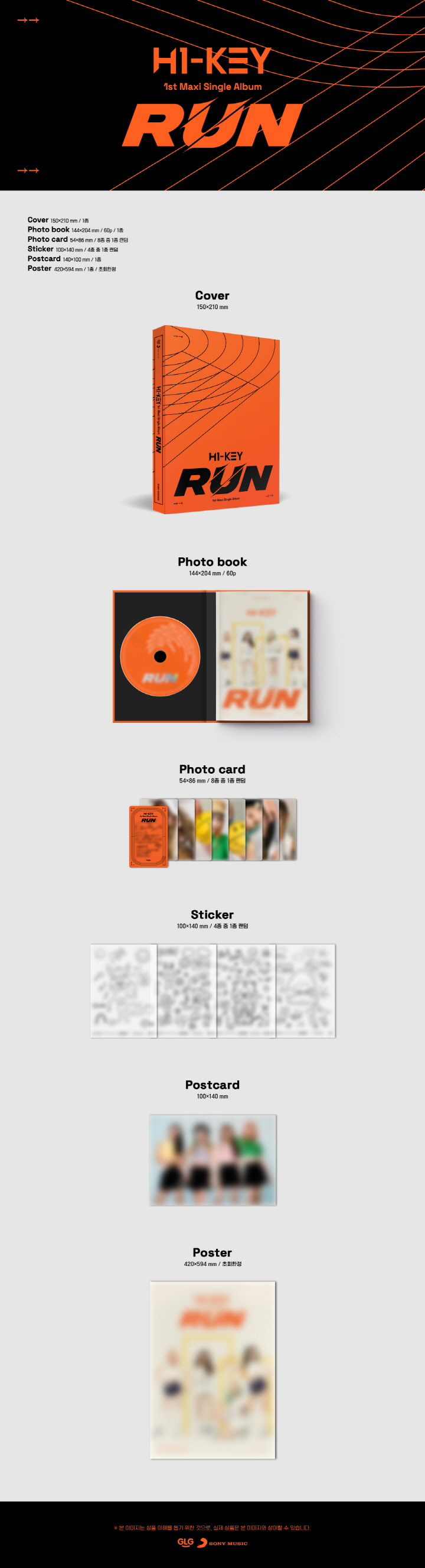H1-KEY - 1st Maxi Single Album [ RUN]