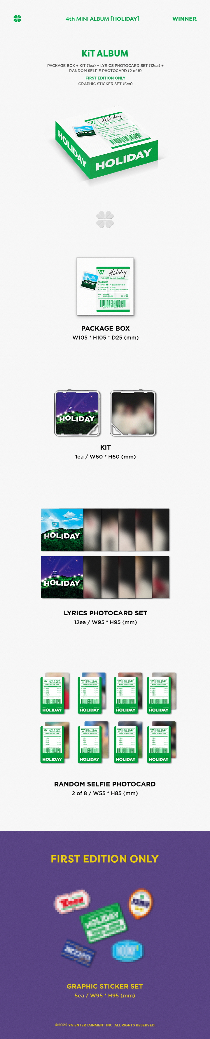WINNER - 4th MINI ALBUM [HOLIDAY] KiT ALBUM