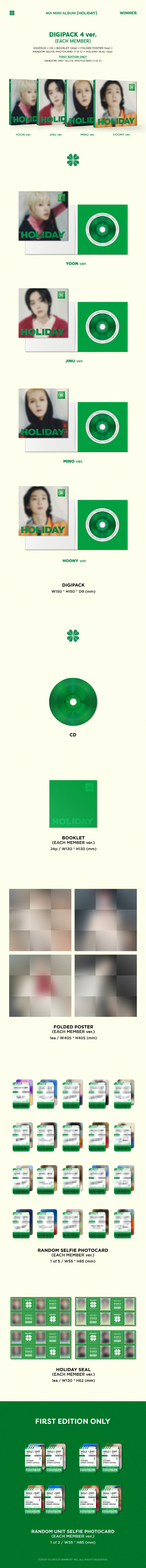 WINNER - 4th MINI ALBUM [HOLIDAY] DIGIPACK RANDOM VER.