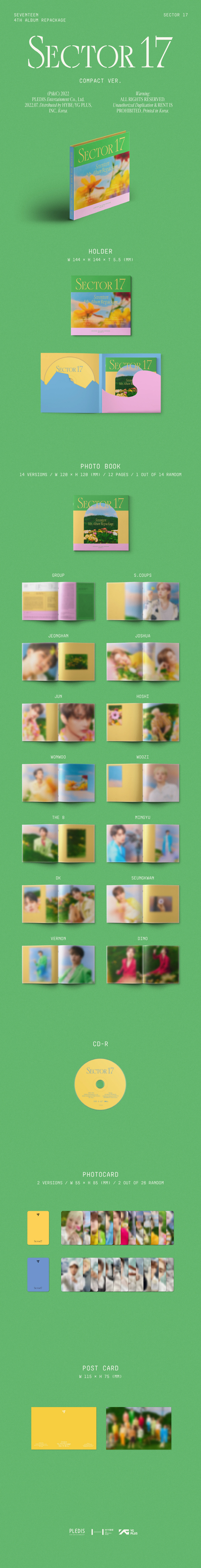 SEVENTEEN - 4th Album Repackage [SECTOR 17] COMPACT ver. (Random ver.)