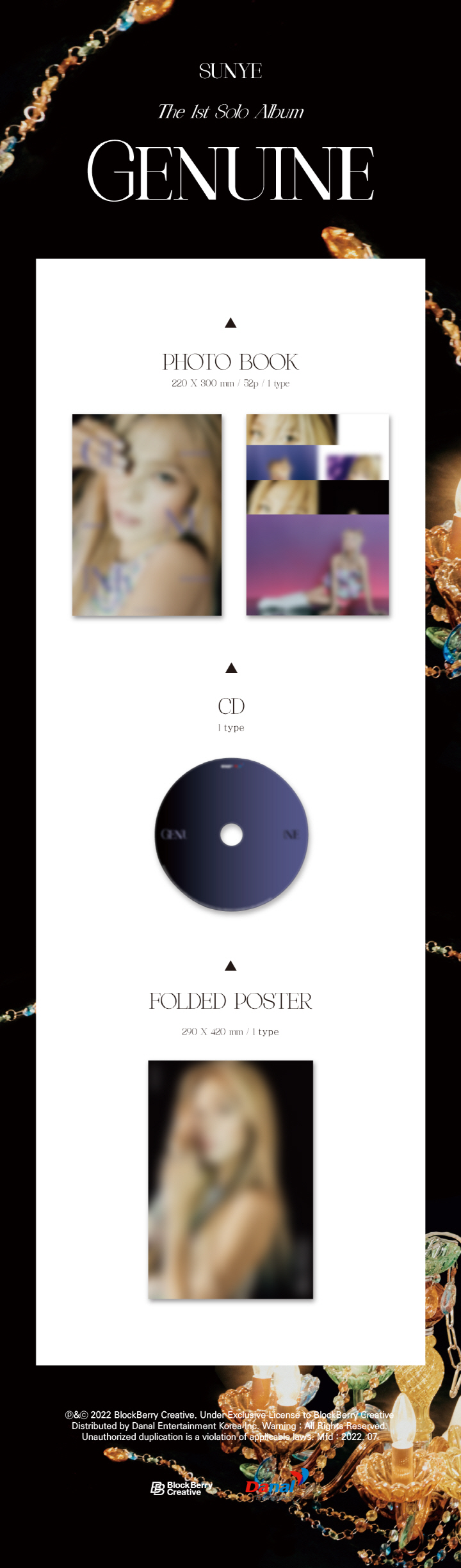 SUNYE - 1st Solo Album [Genuine]
