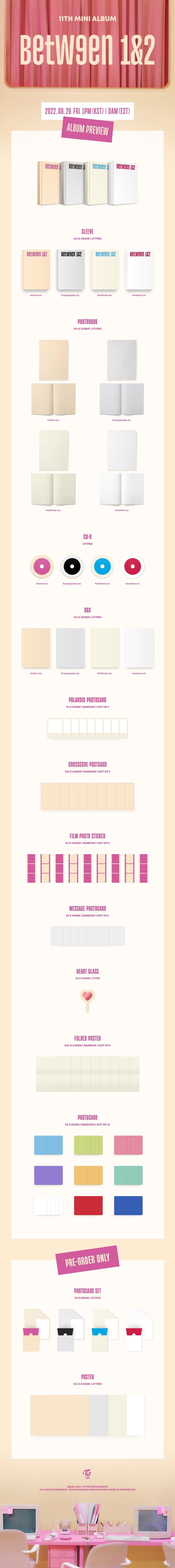 TWICE - 11th Mini Album [BETWEEN 1&2] (Random ver.)