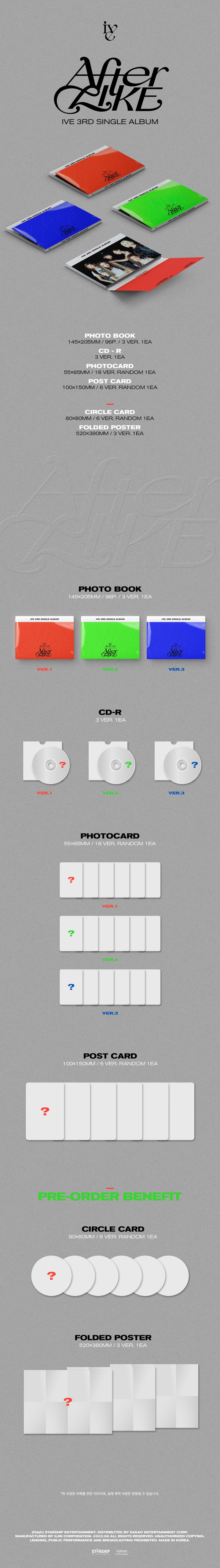 IVE - 3RD SINGLE ALBUM [After Like] (Photobook Ver.) (Random Ver.)