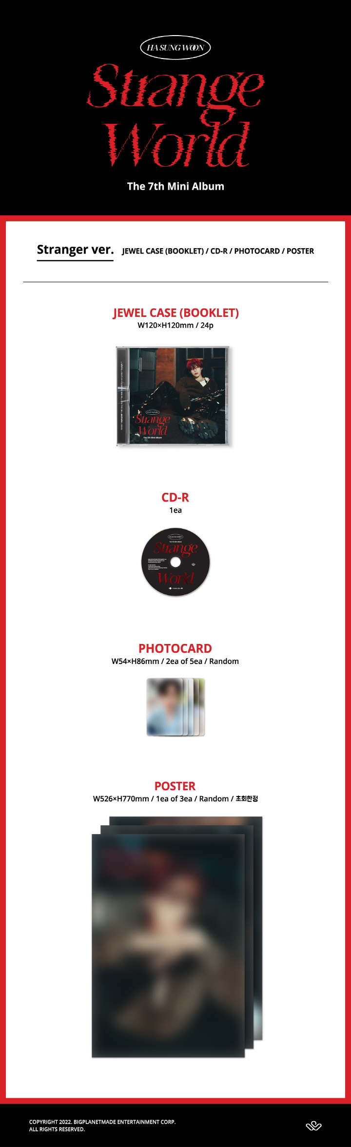 Ha Sung Woon - [Strange World] Jewel Case Stranger ver.